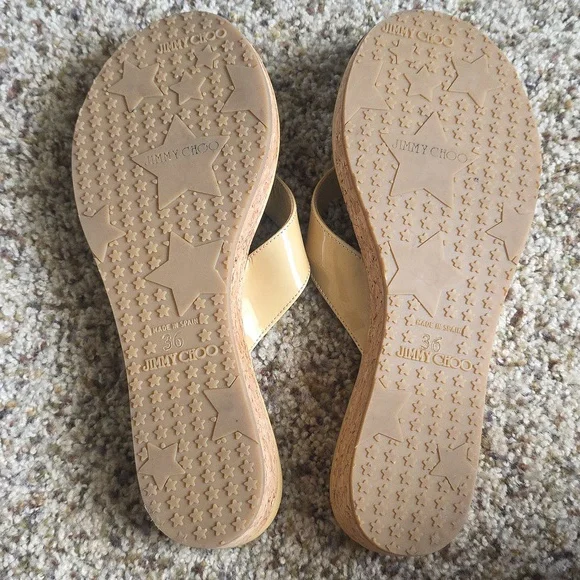 Jimmy Choo Patent Leather Sandals - Picture 6 of 11